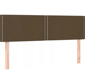 Čelo postele čalouněné, tmavě hnědé, 144 x 5 x 78/88 cm
