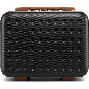 Kosmetický kufr Kosmetický kufřík ABS+PC Kono - černo-hnědý - 11 L