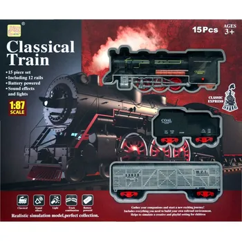 Vláček a vláčkodráha Vláčkodráha se sadou kolejí, zvukem a světlem