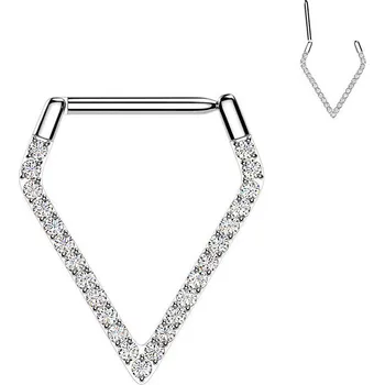Piercing Šperky4U Piercing segment podkova špičatá TITAN - TIT1613