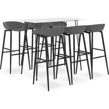 Jídelní set zahrada-XL 7dílný barový set bílo-šedý 3057425