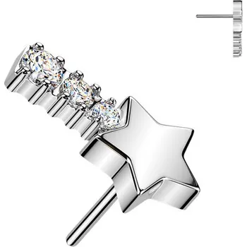 Piercing Šperky4U Ozdobná část k PUSH IN piercingu TITAN - TIT1662