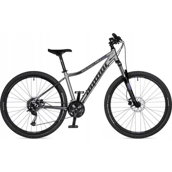 Horské kolo Horské kolo MTB Author Solution ASL, rám 18 palců, kola 27,5", stříbrné