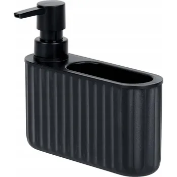 Dávkovač na mycí prostředek Vilde černý s prostorem pro houbičku 400 ml