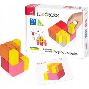 ostatní stavebnice Dřevěné Stavebnice Stavebnice pro Malého Konstruktéra 10 Barevných Kostek Artyk