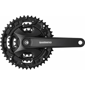 Klika na kolo Shimano kliky FC-MT100-L 175mm 40-30-22, černé, bez krytu, 9 speed, pro osu čtyřhran