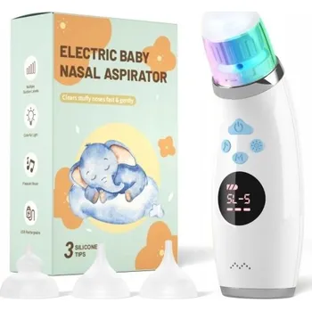 Kojenecká hygiena ELEKTRICKÁ ODSÁVAČKA NOSU TAIKOUL X80 BAREVNÉ SVĚTLO