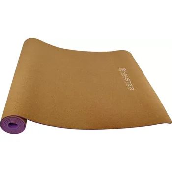 podložka na cvičení Fialová korková podložka na cvičení MASTER - 183 x 61 cm