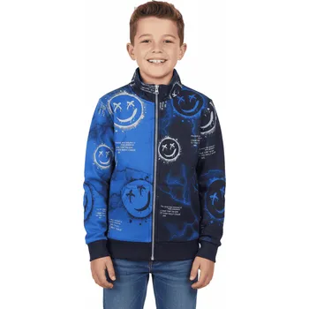 Chlapecká mikina CHLAPECKÁ MIKINA NA ZIP ZATEPLENÁ NOVINKA Barva: Modrá, Velikost: 152