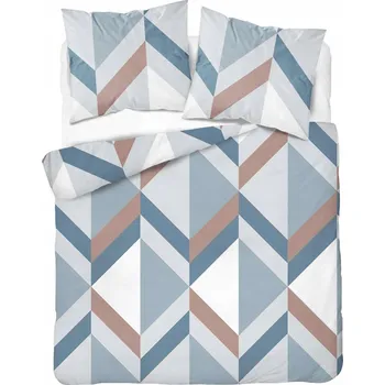 Povlečení Povlečení 160x200 GEOMETRICKÉ VZORY modré, HUSTÁ tkanina 160 g/m²