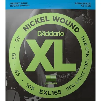 Struna pro kytaru a smyčcový nástroj D'Addario EXL 165 struny pro baskytaru 45-105