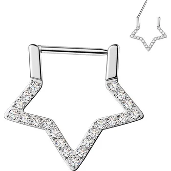 Piercing Šperky4U Piercing segment hvězda TITAN - TIT1614