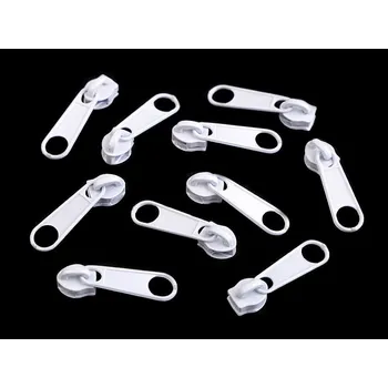 Zip Jezdec ke spirálovým zipům No 3 BX, střední, 501 bílá