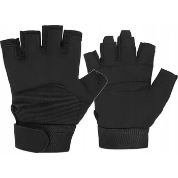 Rukavice Mil-Tec Vojenské rukavice bez prstů Černé S