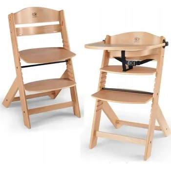 Jídelní židlička Kinderkraft Dřevěná jídelní židlička 2v1 pro děti ENOCK Natural