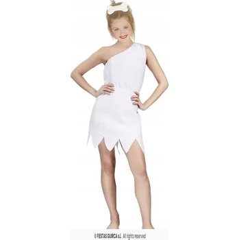 Kostým jeskynní ženy divošky bílý L