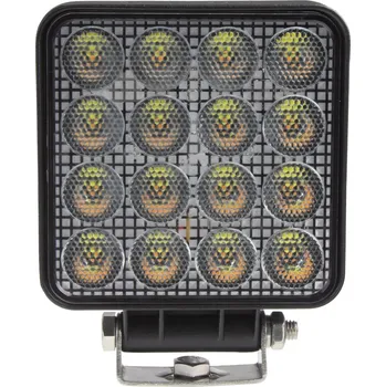 Pracovní světlo LED světlo hranaté, bílé/oranžové, 16x3W/16x1W, 117x117mm, ECE R10