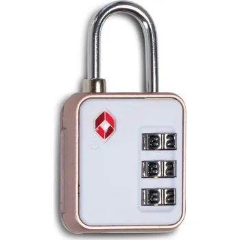 Visací zámek Bezpečnostní TSA kódový zámek WORLDPACK 10379 white/gold