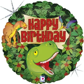 Balónek Fóliový balón Dinosaurus Happy Birthday 46cm