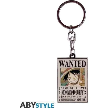 Školní batoh One Piece Klíčenka kovová - Wanted Luffy