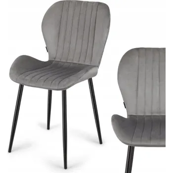 Jídelní židle Židle Lugano šedý velur 1 ks