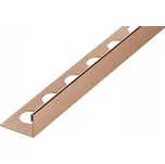 Lišta ukončovací "L" Eviso hnědá kartáčovaný, nerez délka 270 cm, výška hrany 12,5 mm, FILB0012