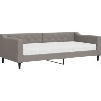 Pohovka Rozkládací pohovka s funkcí spaní 223x100x67 cm, barva taupe (šedohnědá), matrace 90x200x17 cm