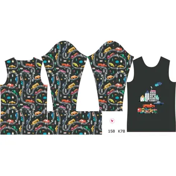 Panel na dětský termo rolák 158 barevná auta