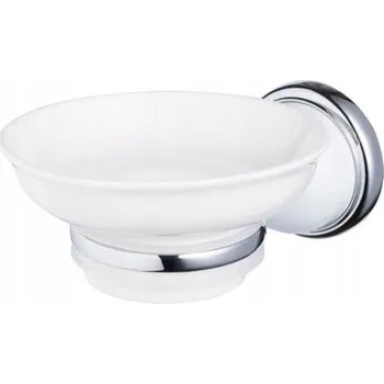 Mýdlenka Mýdlenka nástěnná Bisk GRENADA bílá, stříbrný kov