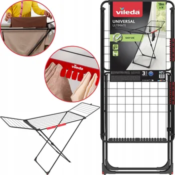 Sušák na prádlo Vileda Universal Ultimate černá horizontální Sušák prádla 18 m