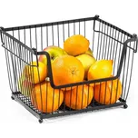 Košík na ovoce a zeleninu kovový černý 31x26x22 cm /Vilde