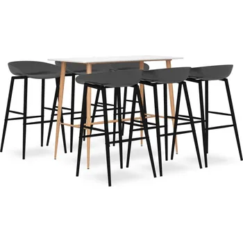 Jídelní set zahrada-XL 7dílný barový set bílo-šedý 3057453