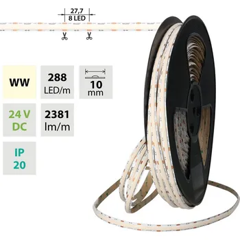 LED páska MCLED LED pásek COB WW, 288LED/m, 19,2W/m, DC ML-126.136.90.0