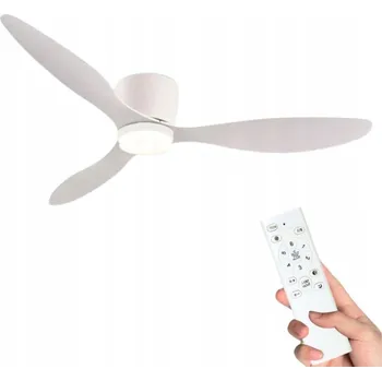 Domácí ventilátor Stropní ventilátor CJOY bílý s LED osvětlením, dálkovým ovládáním a časovačem 24 W