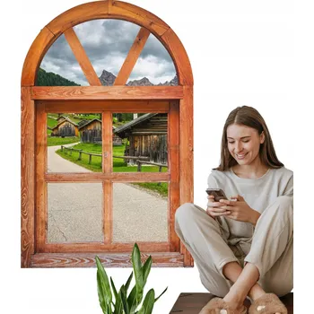 Samolepící dekorace Samolepicí Samolepící na zeď do předsíně 85 x 130 cm Okenní výhledy