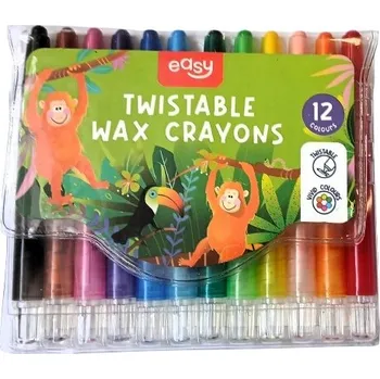 Pastelka Šroubovací voskové pastelky 12 barev EASY
