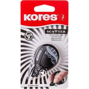 Korekční prostředek Kores SCOOTER BLACK WHITE, mix 4,2 mm x 8 m