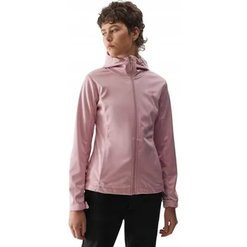 Dámská softshellová bunda SOFTSHELLOVÁ PŘECHODOVÁ BUNDA S KAPUCÍ DÁMSKÁ 4F F215 RŮŽOVÁ 4FWSS24T vel. M