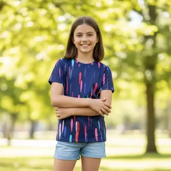 Dívčí funkční tričko Kugo ST3660 tmavě modrá (dívčí sportovní tričko)