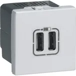 Mosaic zásuvka 2xUSB-A 2,4A 1500mA hliník Legrand 278594L