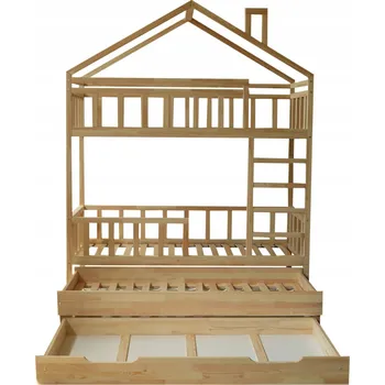 Dětská postel Patrová postel NIKOLA 160x80cm - pro 3 osoby