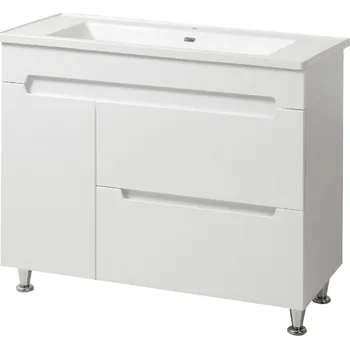 Koupelnový nábytek Lavedo Marco Kante 100 koupelnová skříňka s umyvadlem z litého mramoru a s košem, MARCO-100-KANTE-K