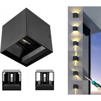 Venkovní osvětlení VENKOVNÍ FASÁDNÍ LED SVÍTIDLO / LAMPA NA ZEĎ 6W IP65 - SVÍCENÍ NAHORU A DOLŮ