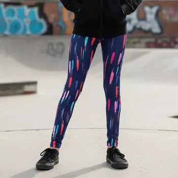 Dívčí legíny Dívčí funkční legíny Kugo SL3658 tmavě modré