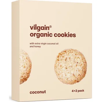Vilgain Cookies BIO – kokos 135&nbsp;g (4 x 2 sušenky)