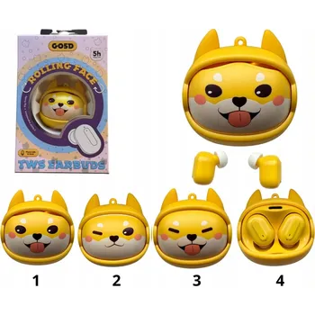Sluchátka SLUCHÁTKA DO UŠÍ PRO DĚTI ROLLING FACE PANDA TWS BLUETOOTH