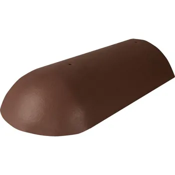 Střešní krytina Hřebenáč BMI BRAMAC koncový set s vrutem protector plus – tmavohnědá