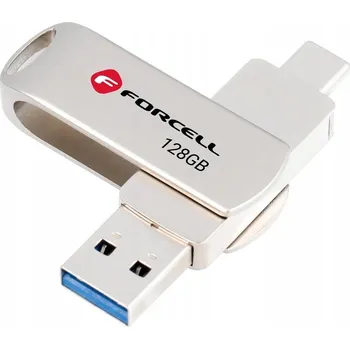 USB flash disk Flash disk Forcell Flash disk 128 GB USB 3.2 stříbrný