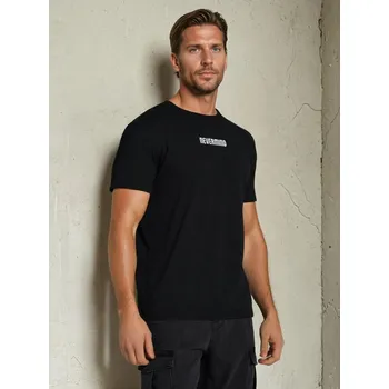 Sinsay - Bavlněné tričko s nápisem - černá - 821GP-99X - 821GP-99X-XS