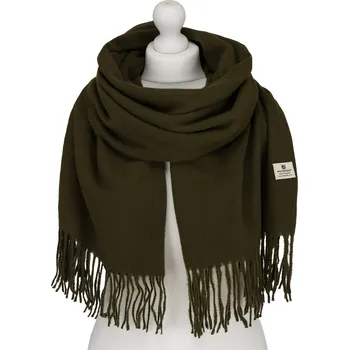 Šála CEDAR Khaki teplá dlouhá zimní šála 180x70 cm